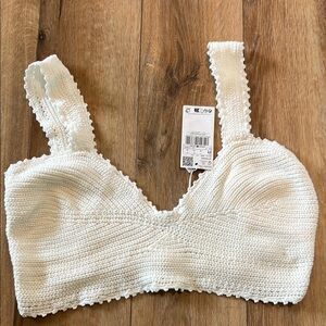 Mango Cream Knit Tank Top